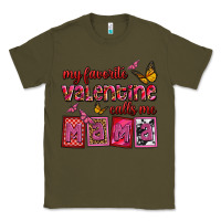 Army Green my favorite valentine calls me mama Classic Tee - OliviaCreatesArt