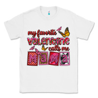 White my favorite valentine calls me mama Classic Tee - OliviaCreatesArt