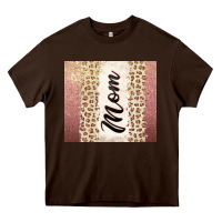 Chocolate Brown Rose gold mom leopard glitter Heavy Core Tee - CowGirlArtShop
