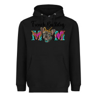 Black french bulldog mom Heavyweight Hoodie - RanaPortraitStore