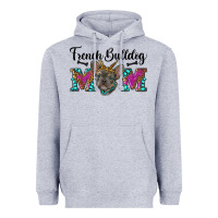 Heather Grey french bulldog mom Heavyweight Hoodie - RanaPortraitStore