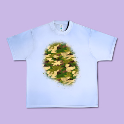 Camouflage Patch 3 Urban Heavy Tee Designed By Bundleandbundleshop