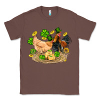 Chestnut st patricks day farm chicken rooster chick  shamrock gold Classic Tee - Artiststas