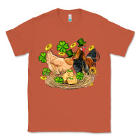 Copper st patricks day farm chicken rooster chick  shamrock gold Classic Tee - Artiststas