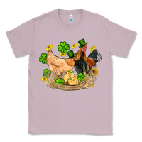 Lilac st patricks day farm chicken rooster chick  shamrock gold Classic Tee - Artiststas