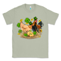 Matcha st patricks day farm chicken rooster chick  shamrock gold Classic Tee - Artiststas
