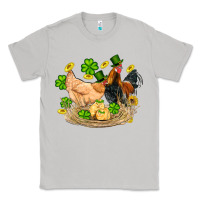 Moon Dust st patricks day farm chicken rooster chick  shamrock gold Classic Tee - Artiststas