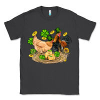 Smoke st patricks day farm chicken rooster chick  shamrock gold Classic Tee - Artiststas