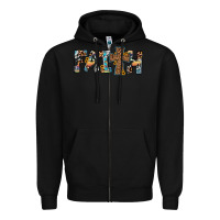 Black faith cross Zipper Hoodie - JahusDesignShop