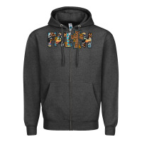 Charcoal Heather faith cross Zipper Hoodie - JahusDesignShop