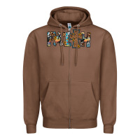 Chestnut faith cross Zipper Hoodie - JahusDesignShop