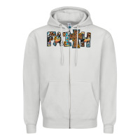 Dove Grey faith cross Zipper Hoodie - JahusDesignShop
