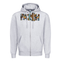 Heather Grey faith cross Zipper Hoodie - JahusDesignShop