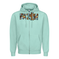 Seafoam faith cross Zipper Hoodie - JahusDesignShop