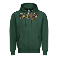 Sports Green faith cross Zipper Hoodie - JahusDesignShop