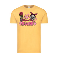 Vintage Mustard Valentine Babe Valentine's Day Skull Vintage Tee - FaDigitalArtStudio