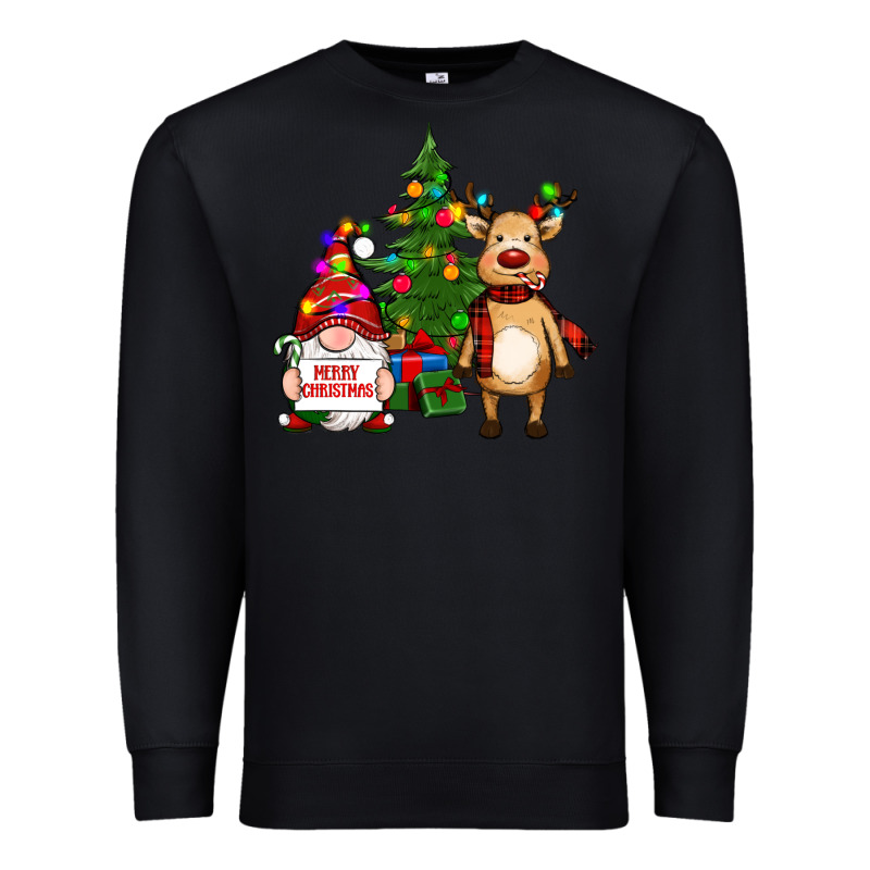 Merry Christmas Gnomes, Reindeer Premium Sweatshirt by RanaPortraitStore | Teevron
