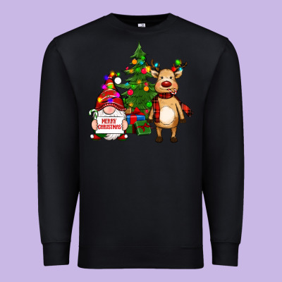 Merry Christmas Gnomes, Reindeer Premium Sweatshirt Designed By Ranaportraitstore