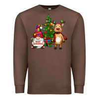 Chestnut merry christmas gnomes, reindeer Premium Sweatshirt - RanaPortraitStore