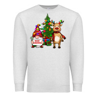 Oatmeal Heather merry christmas gnomes, reindeer Premium Sweatshirt - RanaPortraitStore