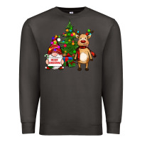 Smoke merry christmas gnomes, reindeer Premium Sweatshirt - RanaPortraitStore