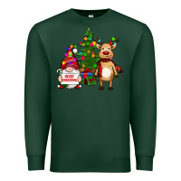 Sports Green merry christmas gnomes, reindeer Premium Sweatshirt - RanaPortraitStore