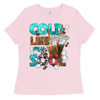Bubblegum Pink cold like my soul coffee cups bbs Ladies Tee - BundleAndBundleShop