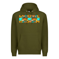 Army Green it's fall y'all Premium Hoodie - Artiststas