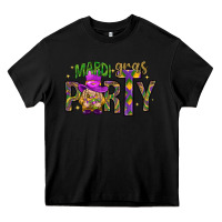Black Mardi Gras party Heavy Core Tee - HowdyJamesFarm
