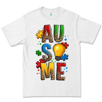 White ausome autism Premium Tee - OliviaCreatesArt