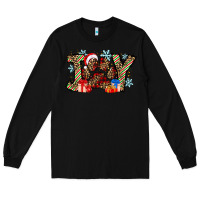 Black festive joy Long Sleeve Tee - CowhideDigitalArt