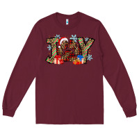 Burgundy festive joy Long Sleeve Tee - CowhideDigitalArt