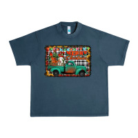Midnight Navy merry christmas farm truck Urban Heavy Tee - Jasminsmagicworld