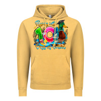 Vintage Mustard name flying into 100 days of school Vintage Hoodie - CowhideDigitalArt