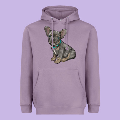 French Bulldog Heavyweight Hoodie Designed By Ranaportraitstore
