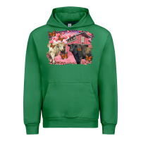 Emerald Valentine's day barn and black angus with charolais Urban Hoodie - RanaPortraitStore