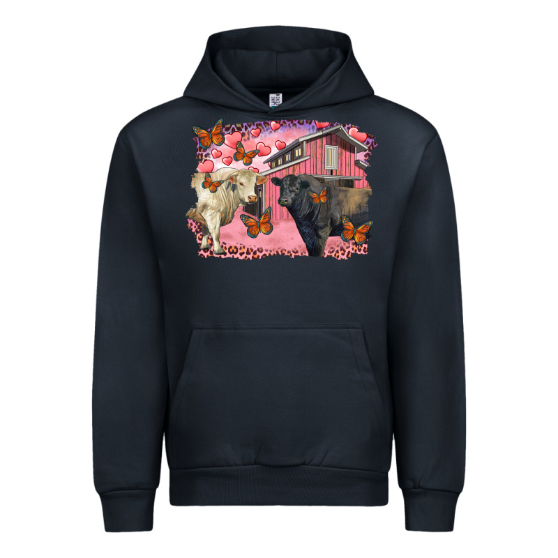 Valentine's Day Barn And Black Angus With Charolais Urban Hoodie by RanaPortraitStore | Teevron