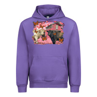Tulip Valentine's day barn and black angus with charolais Urban Hoodie - RanaPortraitStore