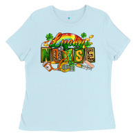 Baby Blue lucky nurse  St. Patricks Day Ladies Tee - FaDigitalArtStudio