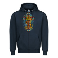 Navy cross Zipper Hoodie - JahusDesignShop