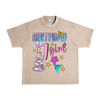 French Oak birthday girl 1 Urban Heavy Tee - BundleAndBundleShop