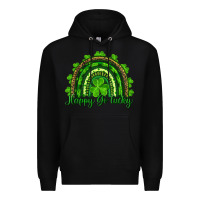 Black st. patrick's day happy go lucky Premium Hoodie - RanaPortraitStore