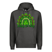 Charcoal Heather st. patrick's day happy go lucky Premium Hoodie - RanaPortraitStore