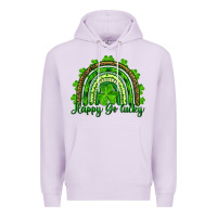 Lilac st. patrick's day happy go lucky Premium Hoodie - RanaPortraitStore