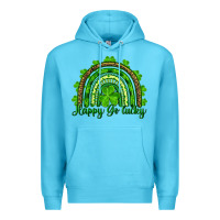 Ocean Blue st. patrick's day happy go lucky Premium Hoodie - RanaPortraitStore