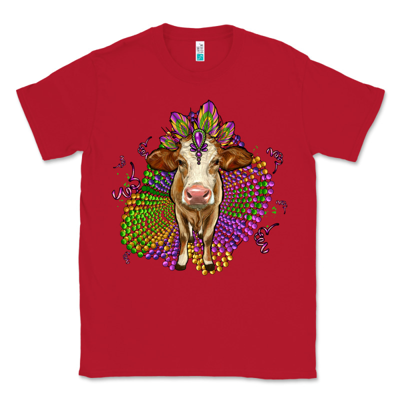 Simmental Mardi Gras Classic Tee by OliviaCreatesArt | Teevron