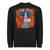 Black just here for the ice Heavyweight Sweatshirt - JahusDesignShop