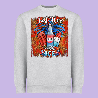 Just Here For The Ice Heavyweight Sweatshirt Designed By Jahusdesignshop