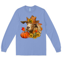 Colony Blue fall goat Long Sleeve Tee - LillyAllenDesigns