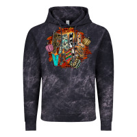 Cloud Black Fall Vibes Vintage Hoodie - CowhideDigitalArt